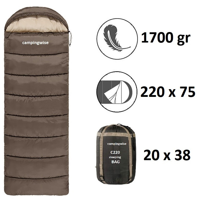Campingwise all season slaapzak | Inclusief handige opbergzak