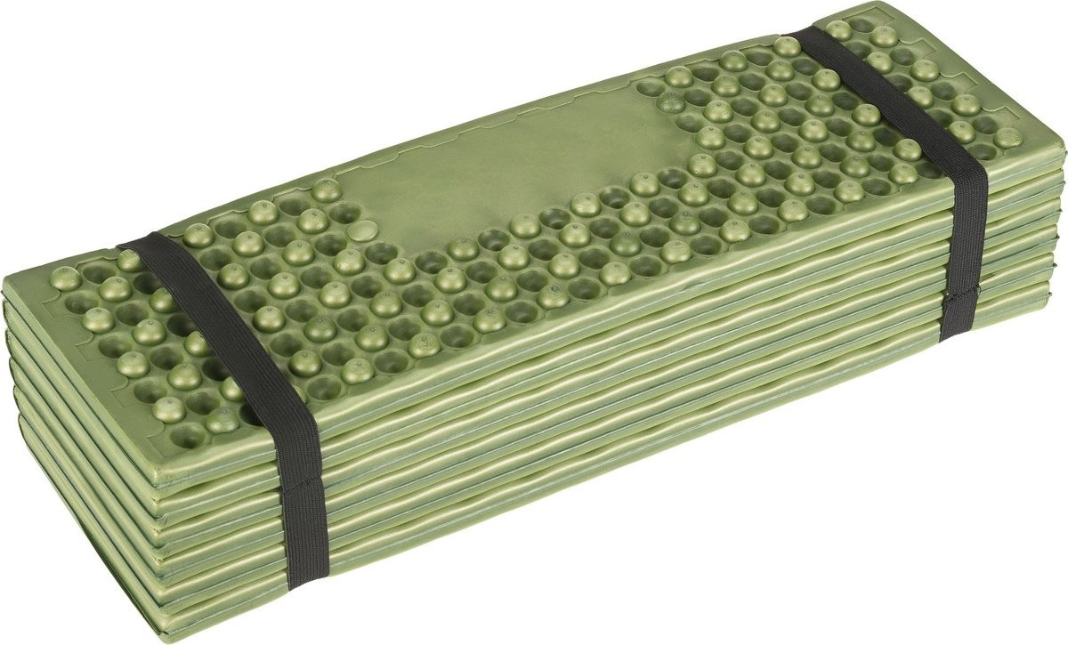 Campingwise | Isolatiemat | Opvouwbaar| 183 x 61 x 2.0 cm| groen/grijs