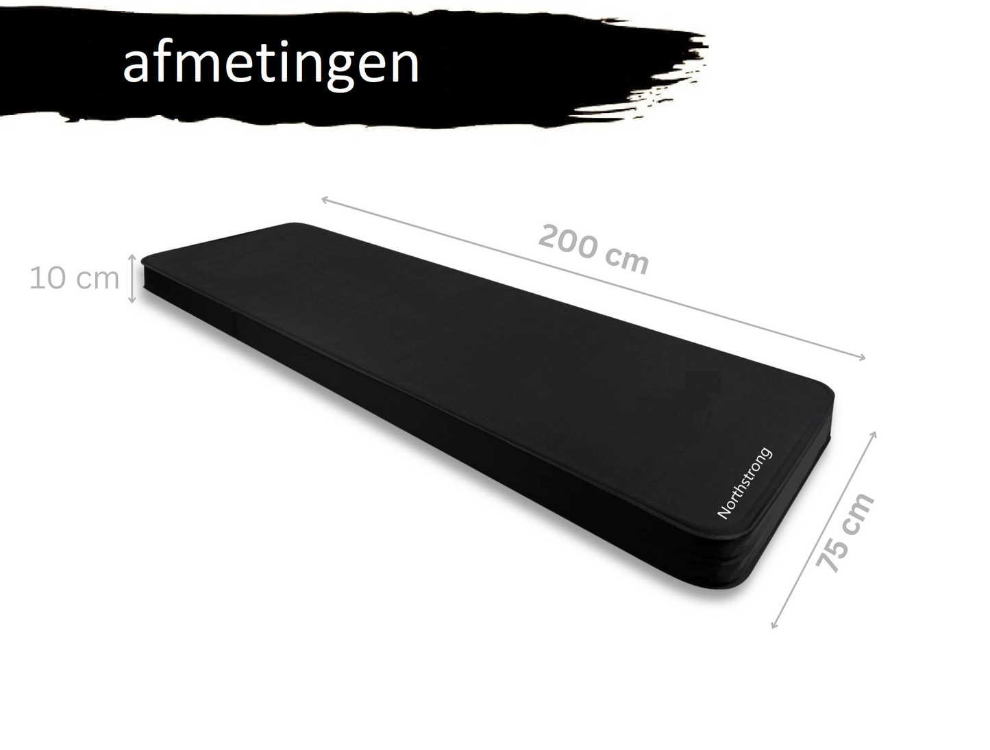 Northstrong | 1 persoons | automatisch opblaasbare super comfortabele matras | extra lang, breed en dik | 200 x 75 x 10