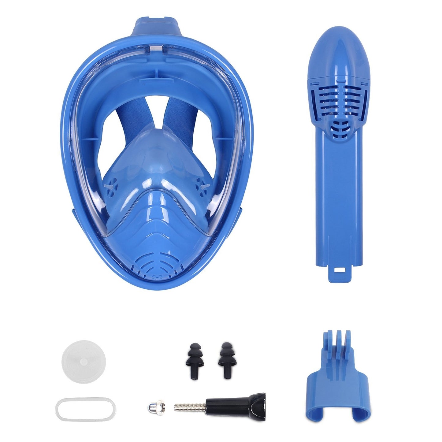 Campingwise full face snorkelmasker - voor KIDS - Blauw - Maat XS