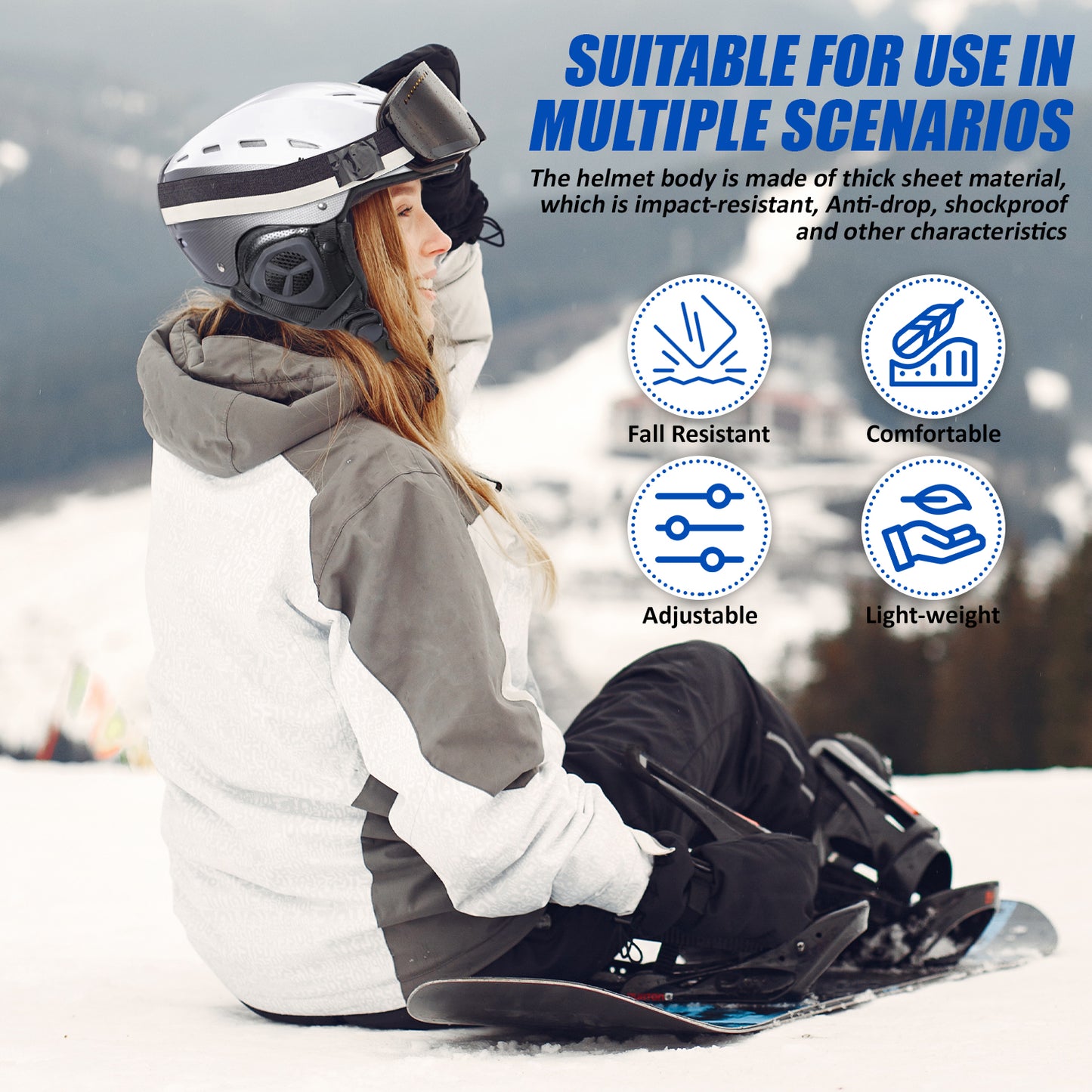 Northstrong ski en snowboard helm | L/XL=zwart | S/M=wit