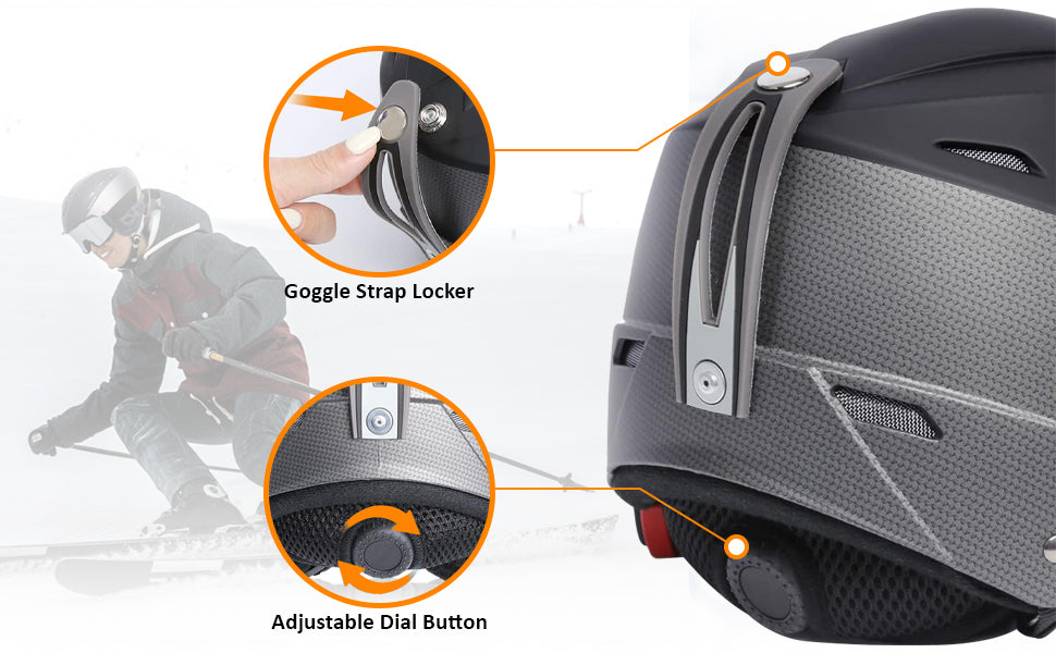 Northstrong ski en snowboard helm | L/XL=zwart | S/M=wit