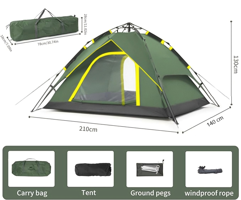 Campingwise | paraplu-tent| stevig, snel en waterdicht