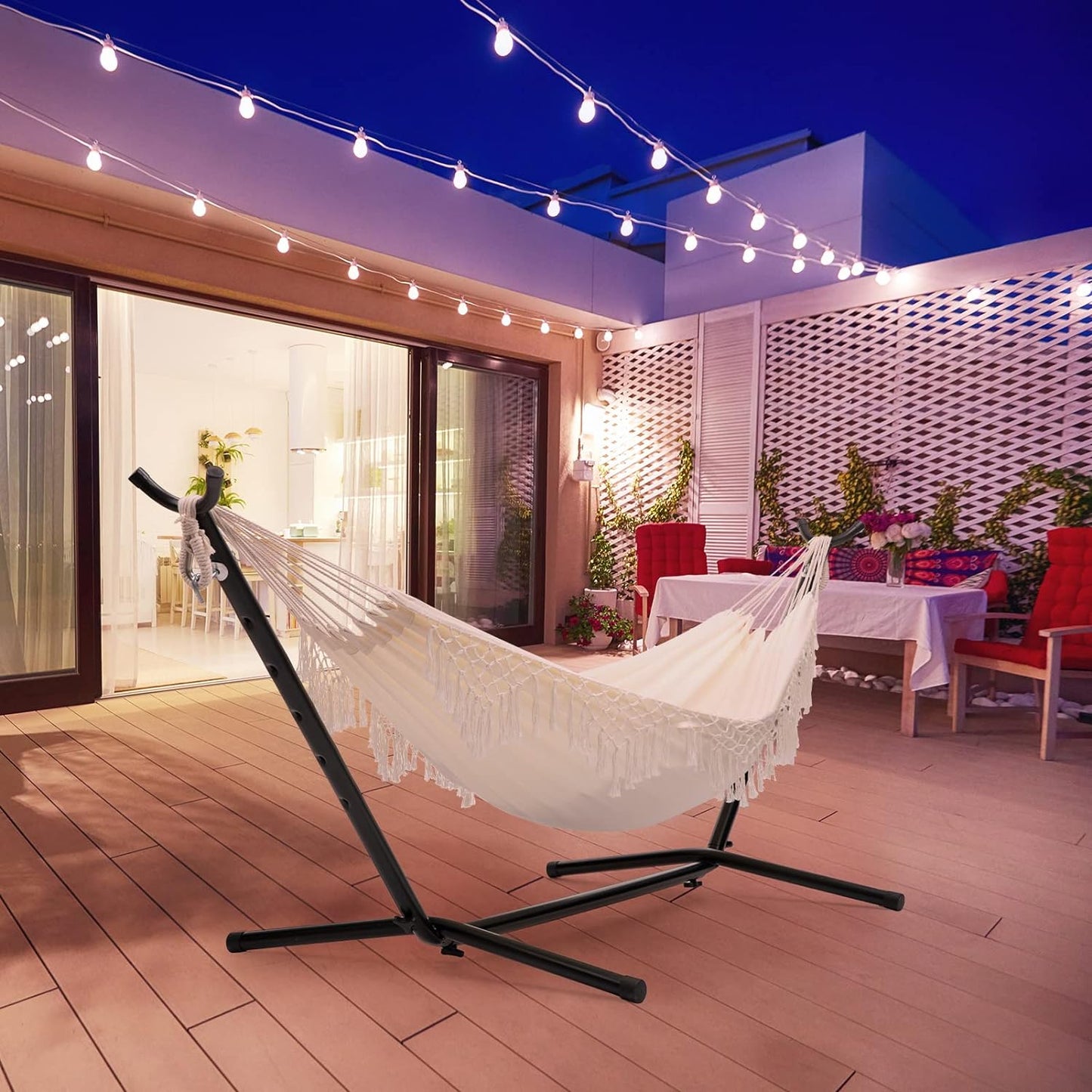 Hangmat met zeer stevige standaard | luxe-living hangmat | model 2025