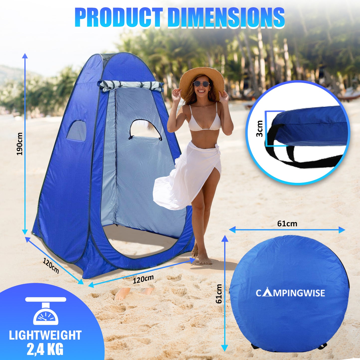 Pop-up douche-tent | omkleed-tent | spray-tent
