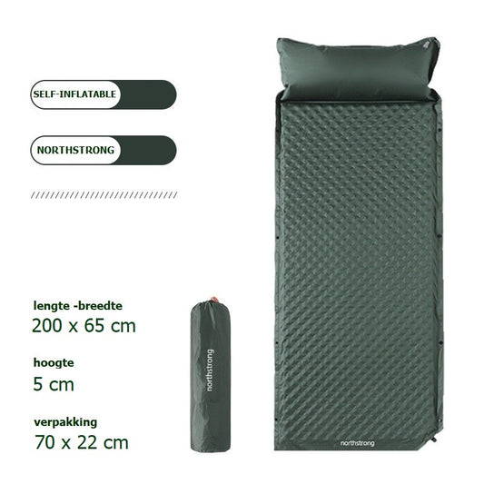 Northstrong | automatisch opblaasbare matras | extra lang & breed | 200 x 65 x 5