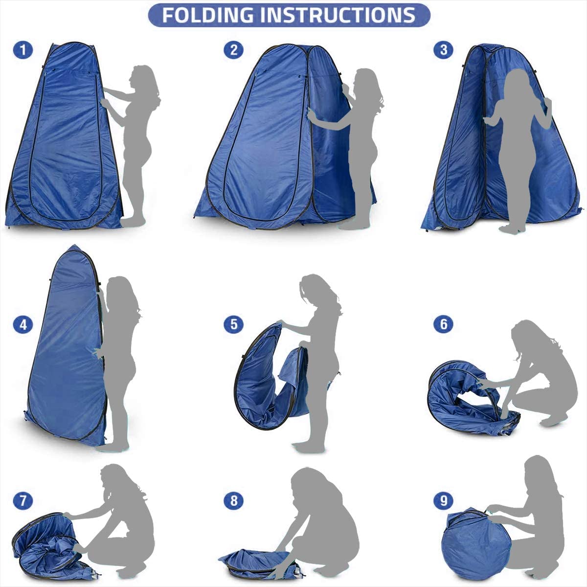 Pop-up douche-tent | omkleed-tent | spray-tent